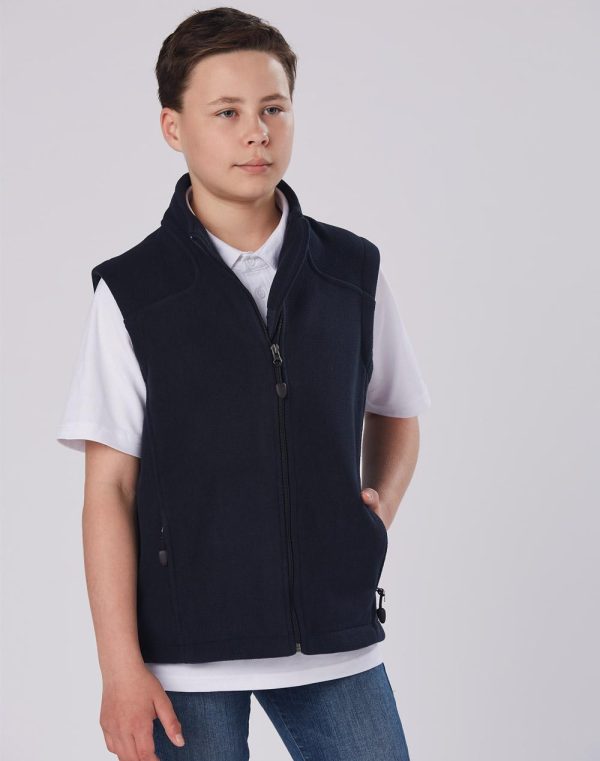 Kids bonded polar fleece vest