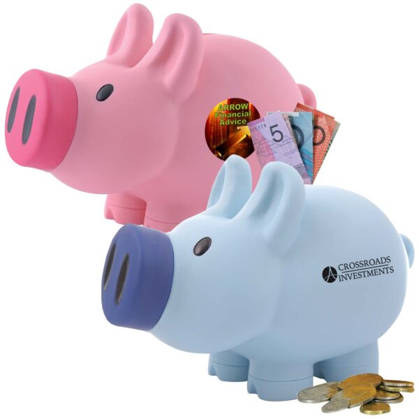 Priscilla Pink / Patrick Blue Pig Coin Savings Bank - Image 4