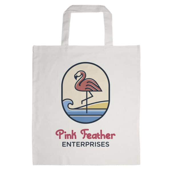 Short Handle Cotton Tote Bag - 140 Gsm