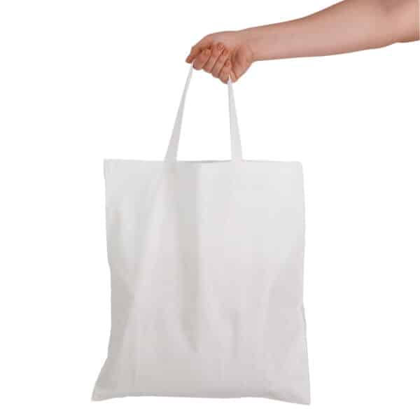 Short Handle Cotton Tote Bag - 140 Gsm