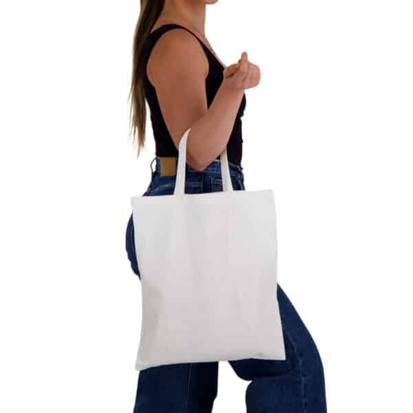 Short Handle Cotton Tote Bag - 140 Gsm