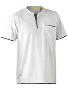 FLEX & MOVE™ COTTON RICH HENLEY SHORT SLEEVE TEE
