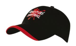 Heavy Brushed Sports Twill Cap With Contour Trim On Peak