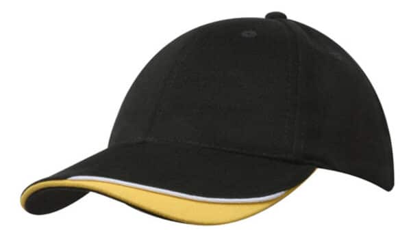 Heavy Brushed Cotton Cap With Indented Peak