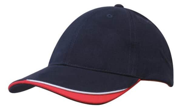 Heavy Brushed Cotton Cap With Indented Peak