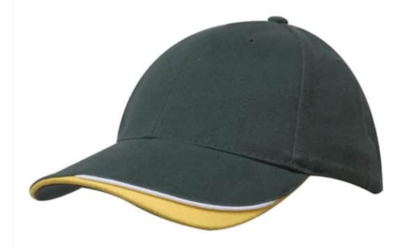 Heavy Brushed Cotton Cap With Indented Peak