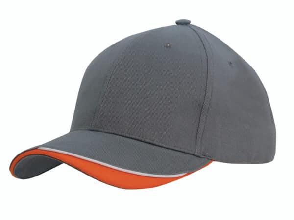 Heavy Brushed Cotton Cap With Indented Peak