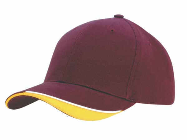Heavy Brushed Cotton Cap With Indented Peak