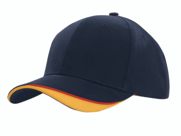 Heavy Brushed Cotton Cap With Indented Peak