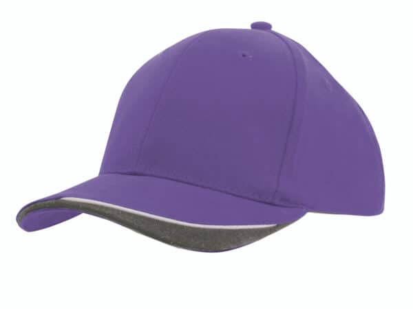 Heavy Brushed Cotton Cap With Indented Peak