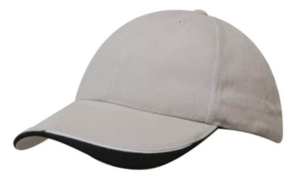 Heavy Brushed Cotton Cap With Indented Peak