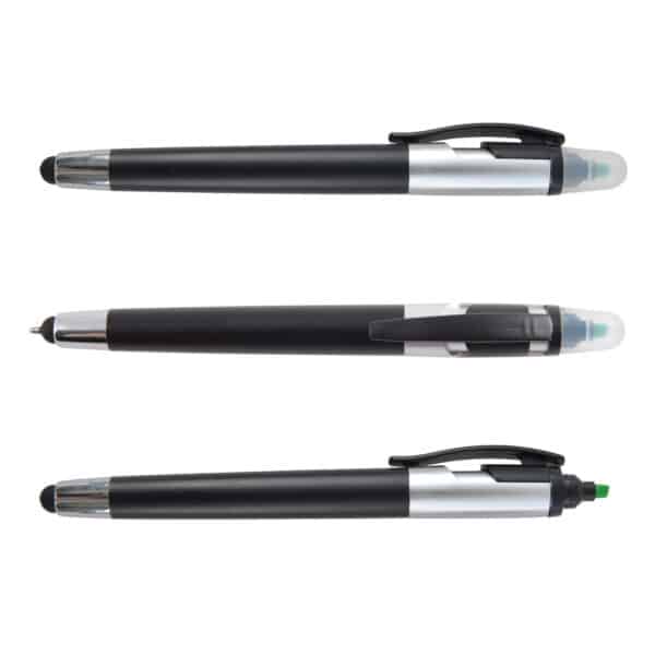 Trident Ballpoint Pen / Stylus Highlight Marker - Image 3