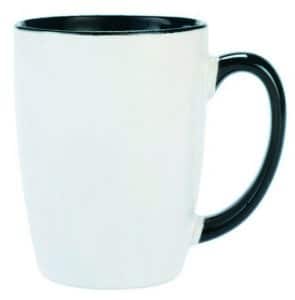 Carnivale Ceramic Coffee Mug - White-Black