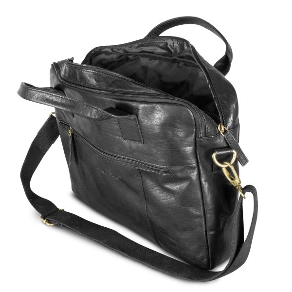 Pierre Cardin Leather Laptop Bag - Image 3