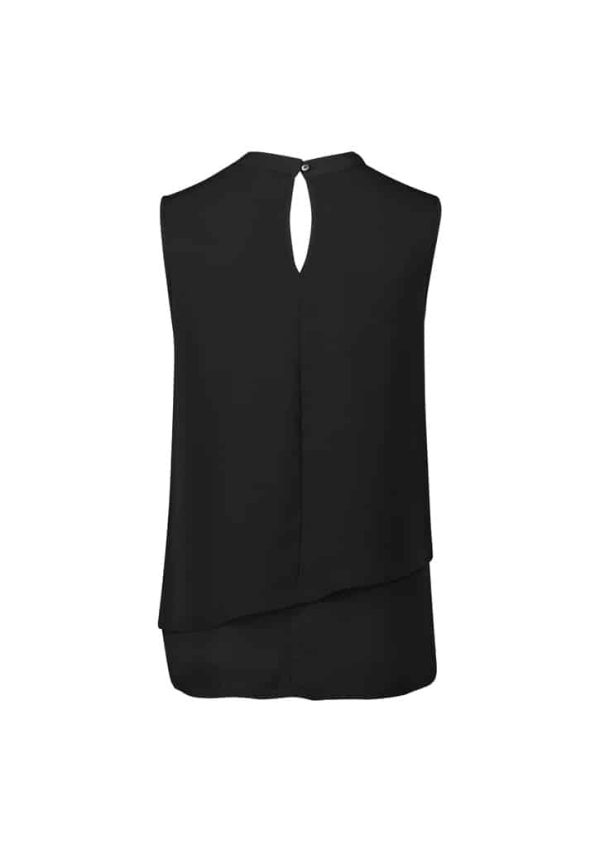 Seville Womens Sleeveless Layered Blouse - Image 7