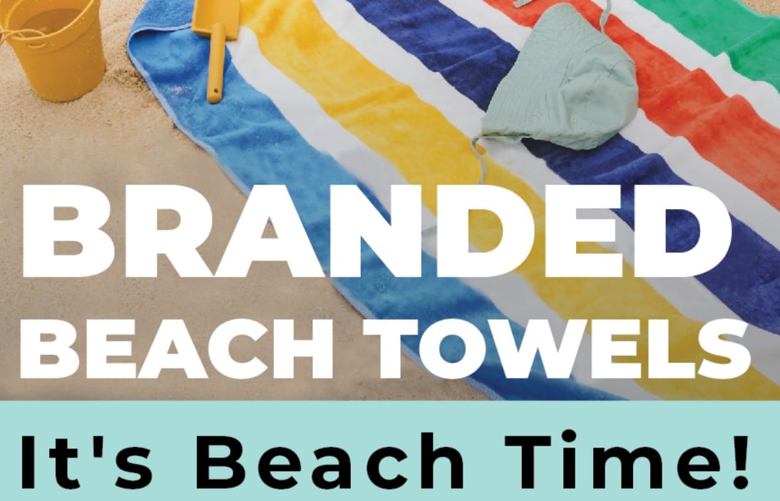 branded beach towels