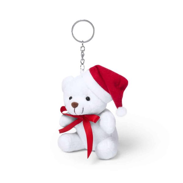 Teddy Bear Keychain with Santa Claus Hat