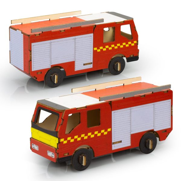BRANDCRAFT Fire Truck Wooden Model - Image 3