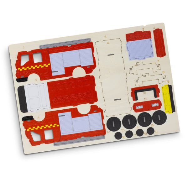 BRANDCRAFT Fire Truck Wooden Model - Image 4