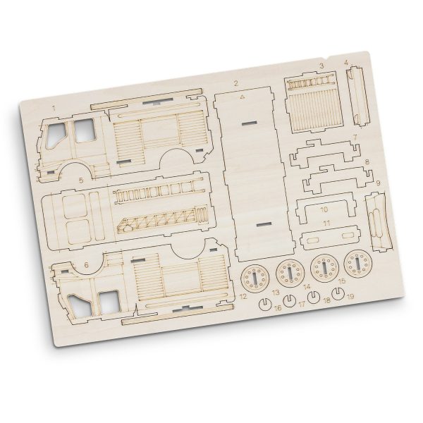 BRANDCRAFT Fire Truck Wooden Model - Image 6