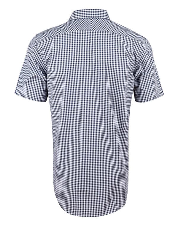 Men’s Gingham Check Short Sleeve Shirt - Image 8