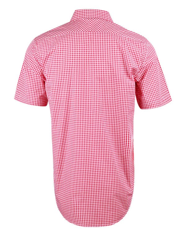Men’s Gingham Check Short Sleeve Shirt - Image 10