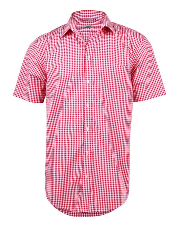 Men’s Gingham Check Short Sleeve Shirt - Image 11