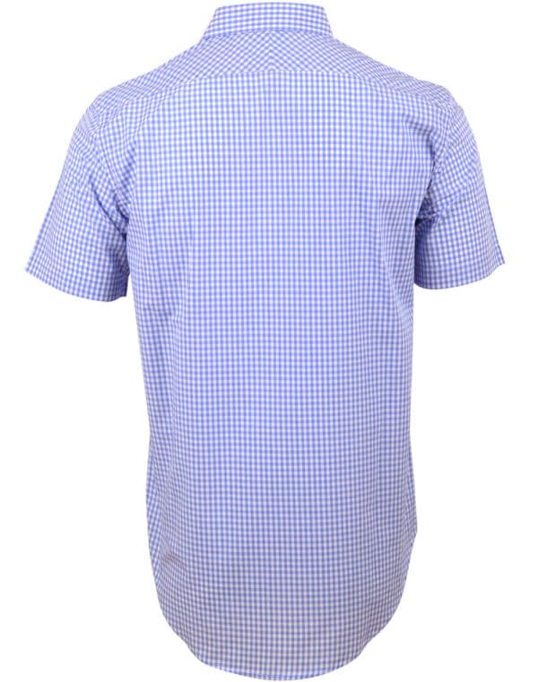 Men’s Gingham Check Short Sleeve Shirt - Image 12