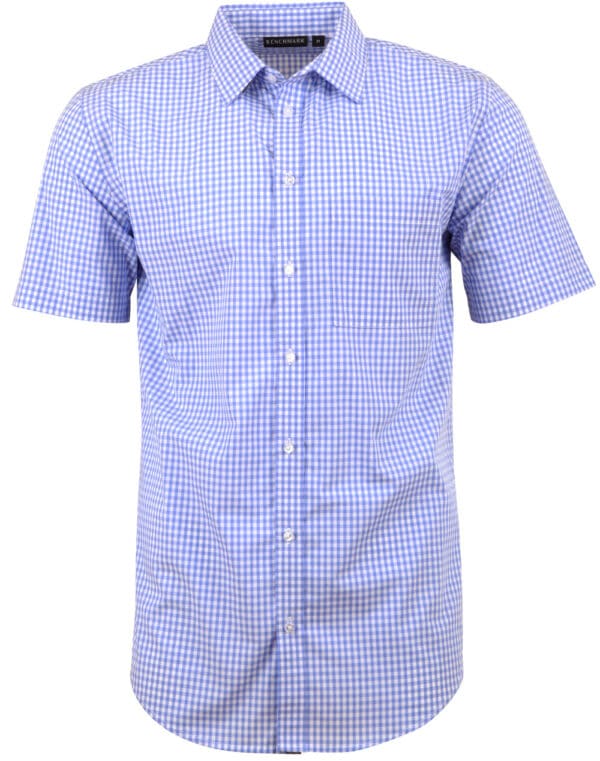 Men’s Gingham Check Short Sleeve Shirt - Image 13
