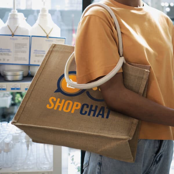 Modena Starch Jute Tote Bag - Image 3