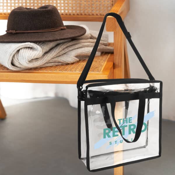 Clear Tote Bag With Shoulder Strap - Image 9
