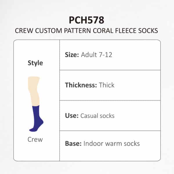 Crew Custom Pattern Coral Fleece Socks - Image 11