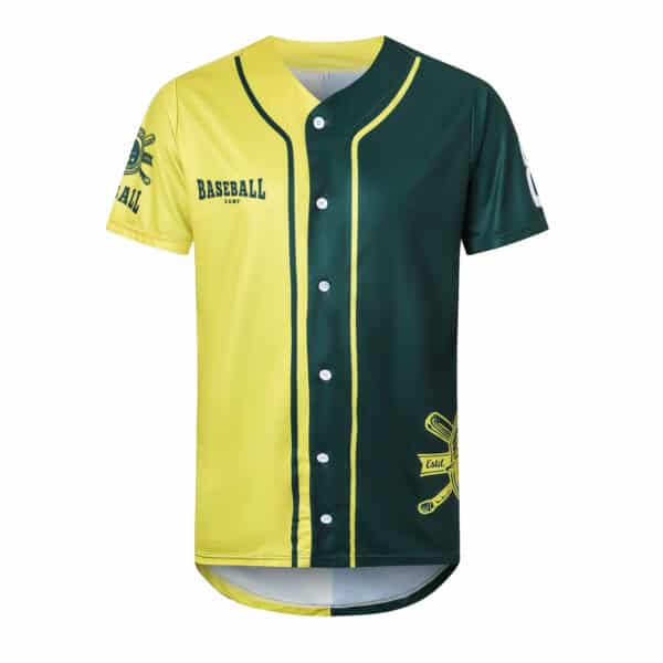 Men's 100%Polyester Sublimated Full-Button Baseball Jersey - Image 2