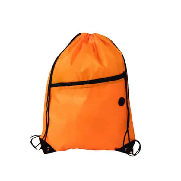 Polyester Drawstring Bag with Zippered Pocket - Image 11
