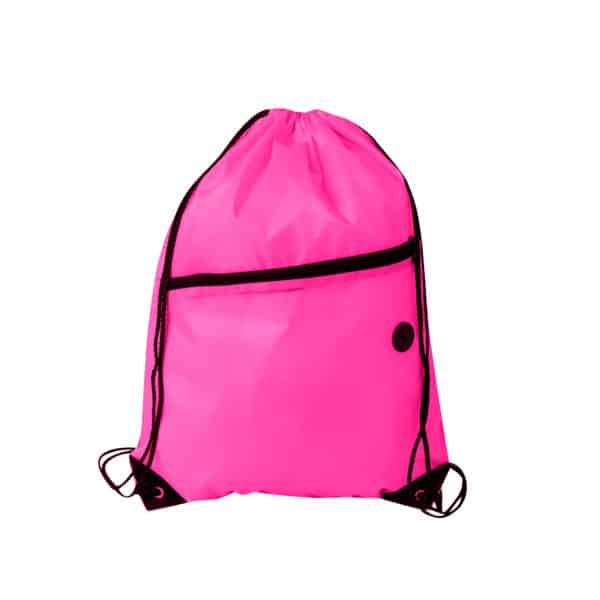 Polyester Drawstring Bag with Zippered Pocket - Image 12