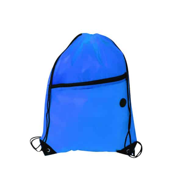 Polyester Drawstring Bag with Zippered Pocket - Image 15