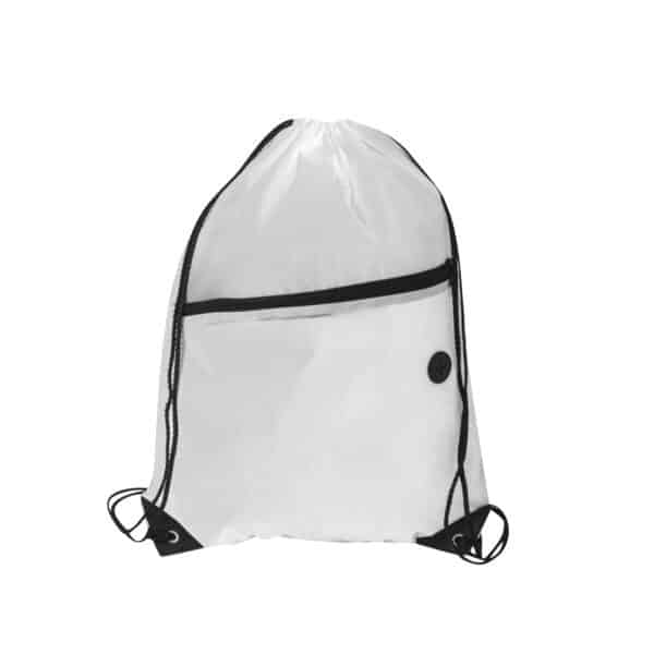 Polyester Drawstring Bag with Zippered Pocket - Image 16