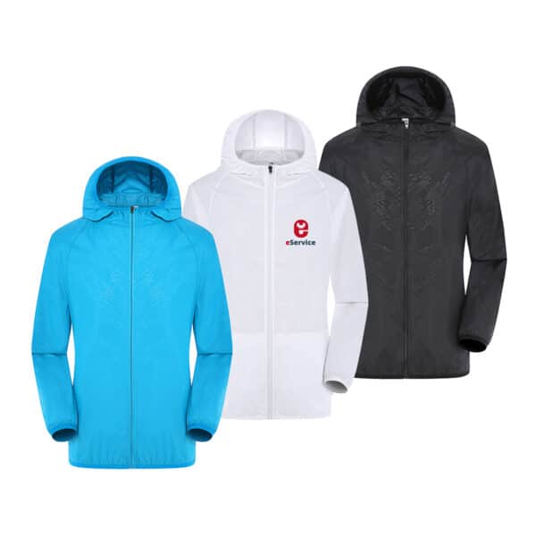 Unisex Adult 100%Polyester Jacket with Sun Protection and Hood