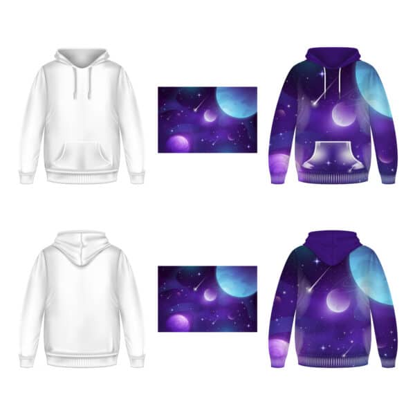 Unisex Adults Polyester Spandex Sublimated Hoodie - Image 5