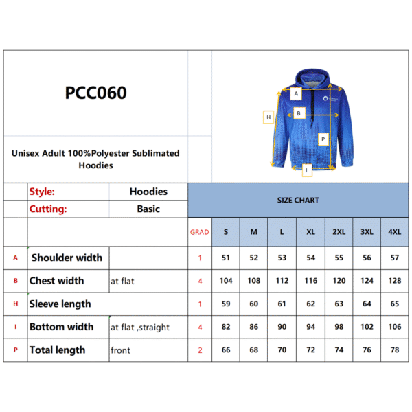 Unisex Adults Polyester Spandex Sublimated Hoodie - Image 11