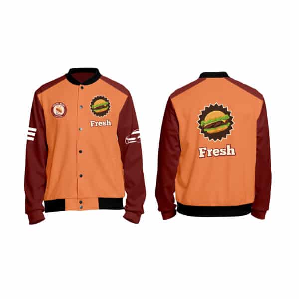 Unisex Polyester Scuba Sublimated Varsity Jacket - Image 4