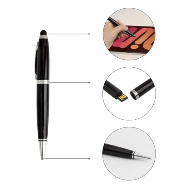 3in1 Metal Flash Drive Pen - Image 5