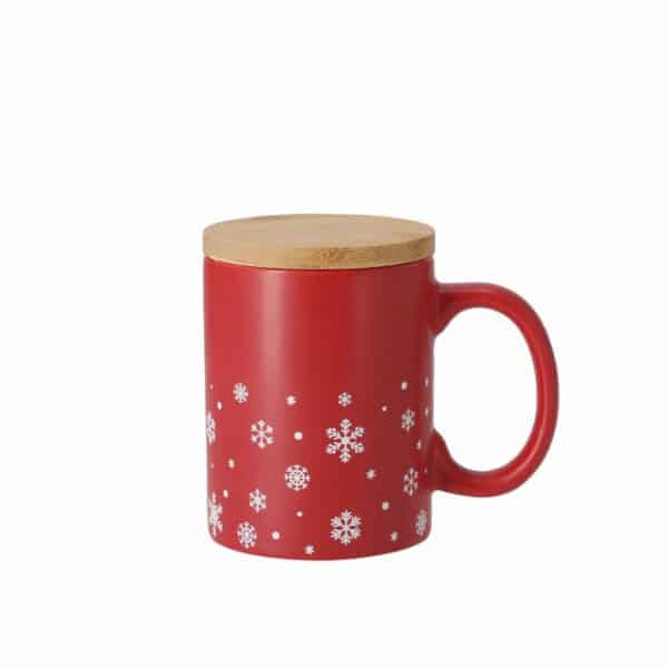 Christmas Ceramic Mug With Bamboo Lid - Image 4