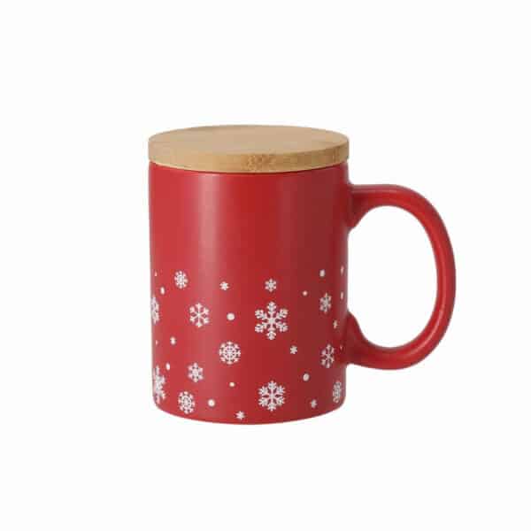 Christmas Ceramic Mug With Bamboo Lid - Image 2