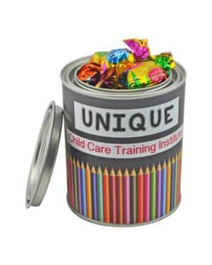 Custom Branded Medium Paint Tin with Toffees