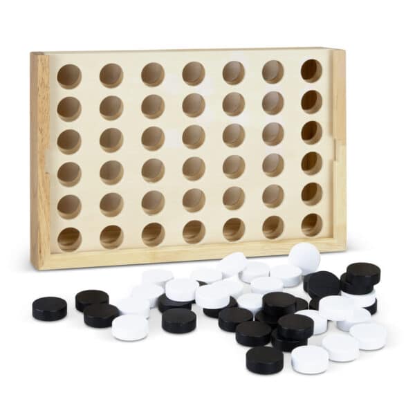 NATURA Quattro Wooden Four-in-a-Row Game - Image 2