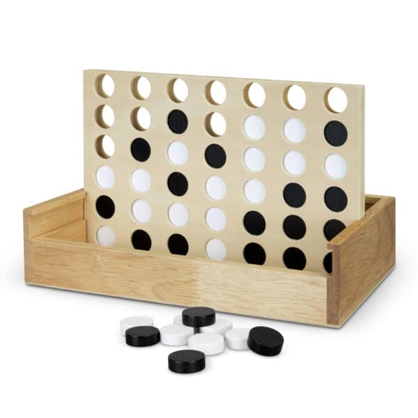 NATURA Quattro Wooden Four-in-a-Row Game - Image 3