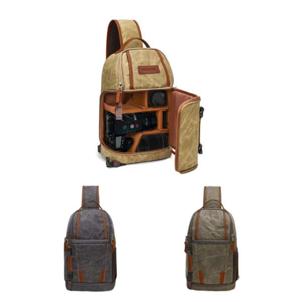 Waxed Canvas Camera Sling Bag - Image 8