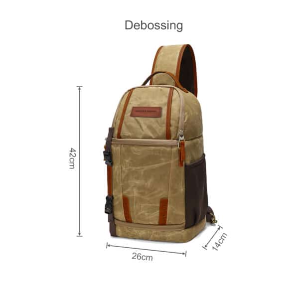 Waxed Canvas Camera Sling Bag - Image 5