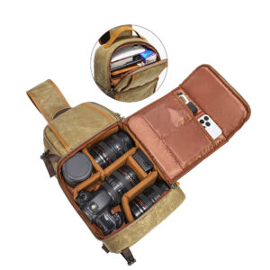 Waxed Canvas Camera Sling Bag